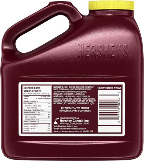 HERSHEY'S Chocolate Syrup Jug 7.5 lb