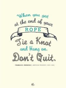 Athah Poster Hang on. Don?t Quit Paper Print - Typography posters in ...
