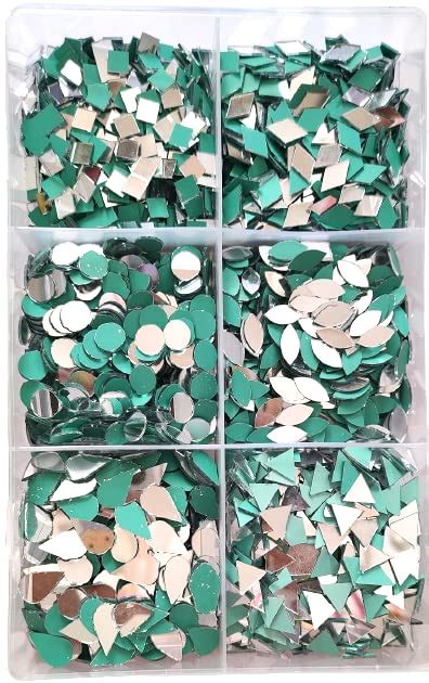Teraiya's 6 Shape Mirrors (1200 Pcs) with Free Storage Box : Amazon.in ...