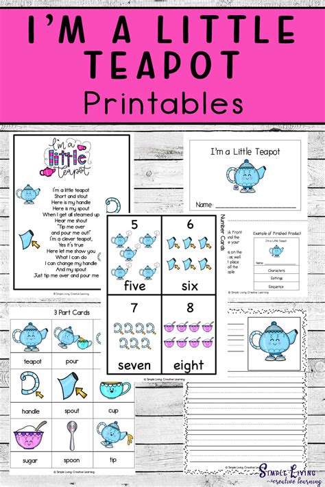 I'm a Little Teapot Printables - Simple Living. Creative Learning