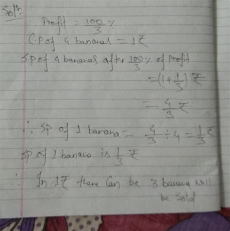 if bananas are bought at the rate of 4 for a rupee,how many must be ...