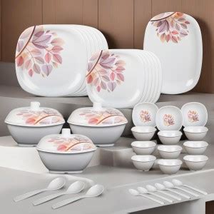 Flipkart SmartBuy Pack of 40 Melamin Autumn Grove|Dishwasher Safe|Stain ...