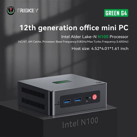 Buy TRIGKEY Mini PC W11 Desktop PC 12th Gen Intel N100 4C/4T 16G DDR4 ...
