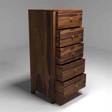 Solid Five-Drawer Sheesham Chest - Spacious and Stylish Storage for ...