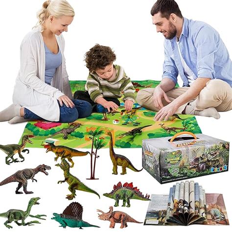 Buy Kidology Dinosaur Toys for Kids 3-5 with Activity Play Mat & Trees ...