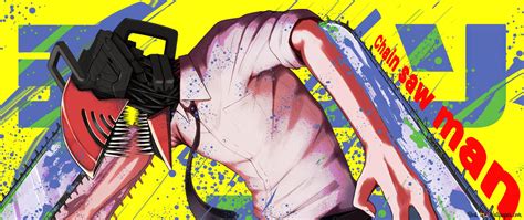 Denji hybrid form anime art from Chainsaw man anime 4K wallpaper download