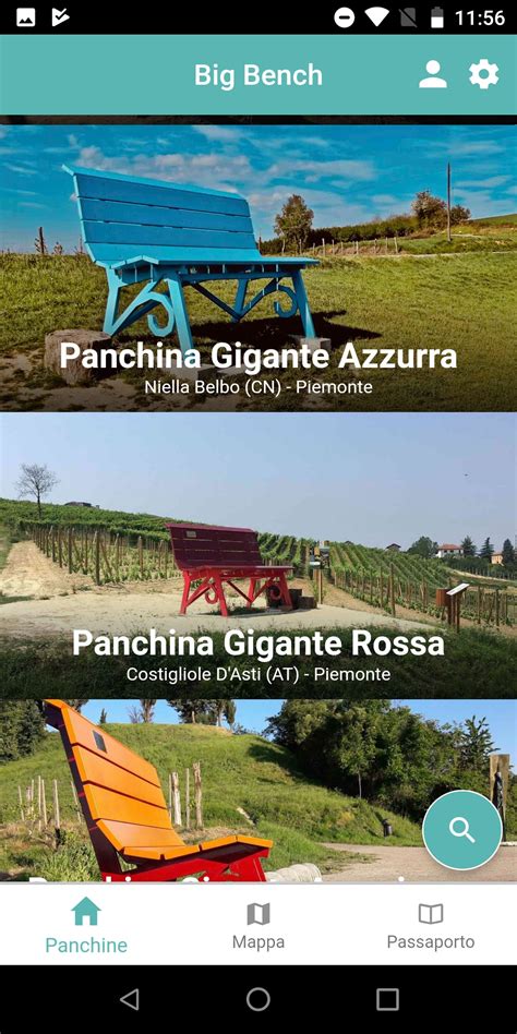 Big Bench permette di scoprire le panchine giganti e ammirare paesaggi ...