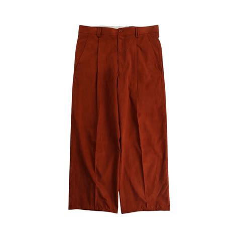 【OTSU】deadstock faux suede 1-tuck wide slacks -12200- | cv