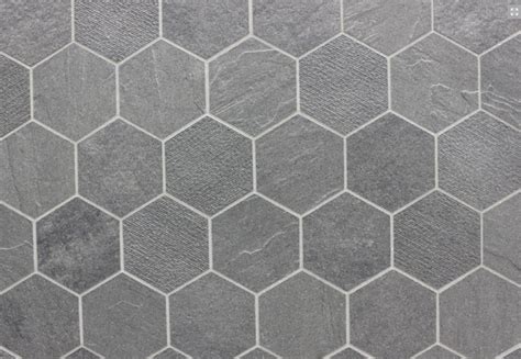 Everstone 'Durastone' porcelain hexagon tile in steel grey: rock and ...