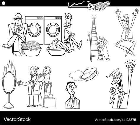 Black and White Business Cartoon Image 的图像结果