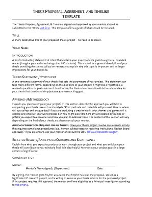 Thesis Writing Template Forms - Fillable & Printable Samples for PDF ...