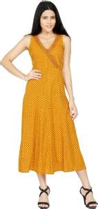 Amodini Women Gown Yellow Ankle Length Dress - Buy Amodini Women Gown ...