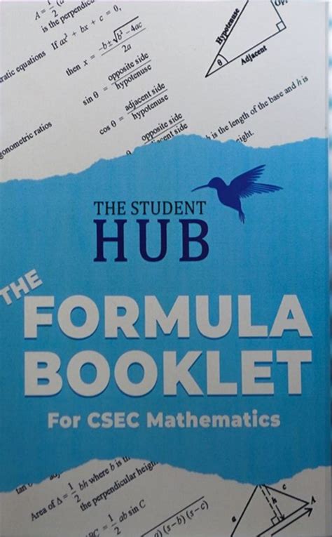 Rezultat imagine pentru CSEC Maths Formula Booklet