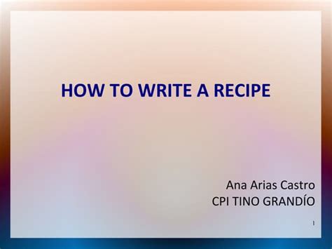 How to Write a Recipe 的图像结果