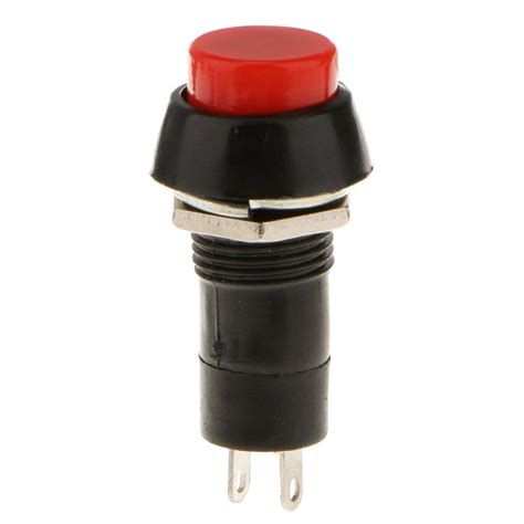 PBS-11B Round Plastic Self-Reset Switch 12mm - Red – REES52