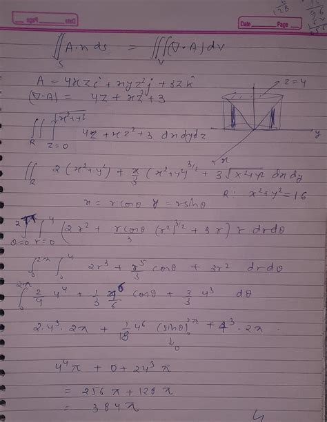62. evaluate a.n ds over the entire surface of the region above the xy ...