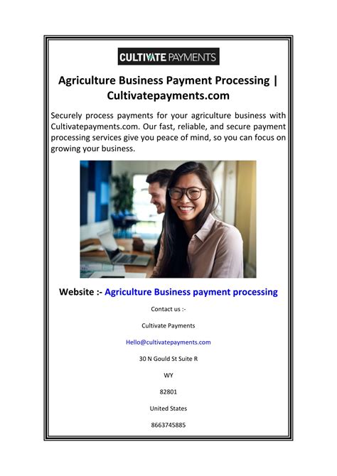 PPT - Agriculture Business Payment Processing Cultivatepayments.com ...