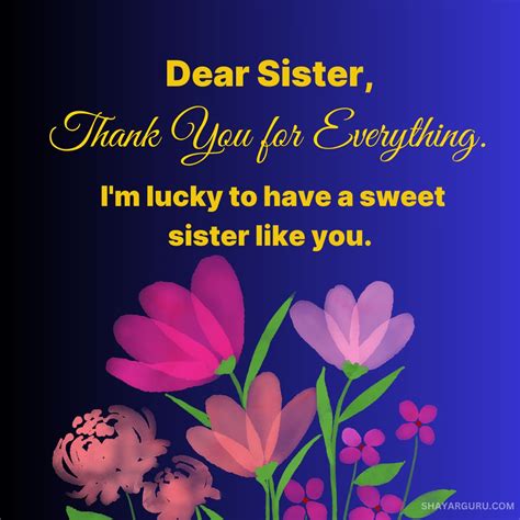60+ Thank You Sister Messages and Best Quotes