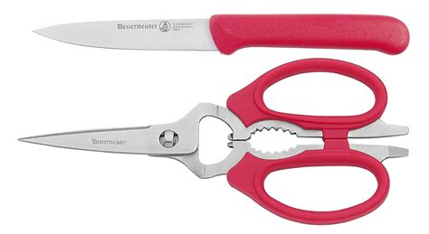 Buy Messermeister Take-Apart Kitchen Scissors and 4-Inch Parer Set, Red ...