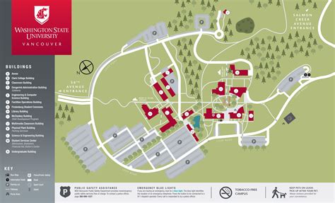 Campus map | Washington state university vancouver, Washington state ...