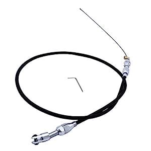 GSKMOTOR 36" Black Throttle Cable Stainless Steel for LS1 Chevy 4.8 5.3 ...