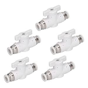 Pneumatic Valves Fitting, 5Pcs Tube Control Valve High Strength ...