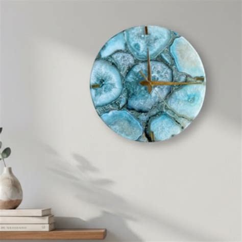 Buy HOMEARTE INDIA Handcrafted Agate Round Wall Clock | Decorative ...