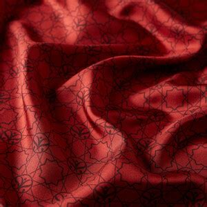Red Mini Seljuk Monogram Silk Twill Scarf | Ipekevi