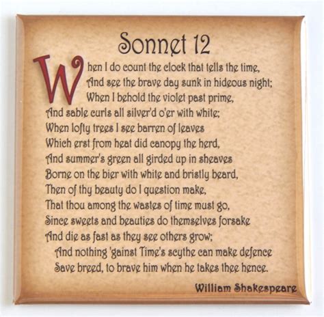 “Sonnet 12” By William Shakespeare Review – The Book Corner Chronicles