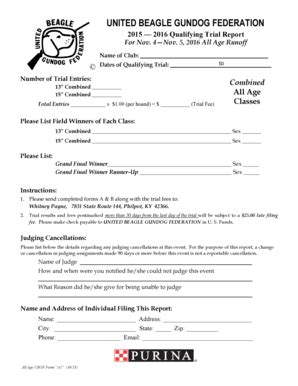 Fillable Online ubgf Beagle Field Trials: Get Started - American Kennel ...