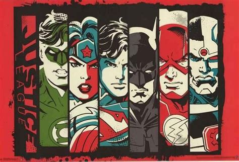 Justice League Retro DC Comics Poster 22x34 | Dc comics poster, Comic ...