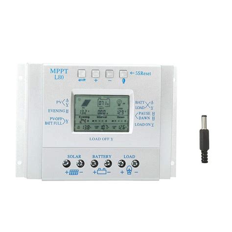 80A Solar Charge Controller, MPPT L-80 LCD Display PWM Photovoltaic ...