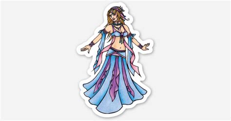 Cute Belly Dancer Goddess Belly Dance by Lacy Chenault | Die cut ...