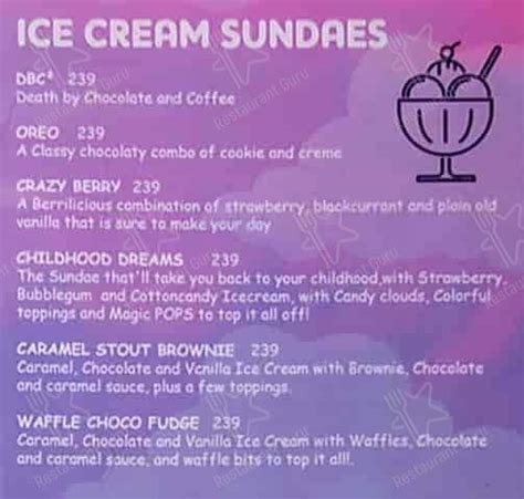 Menu at Candy Cloud Factory, Bengaluru, #88