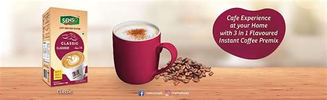 SENSO Instant Classic Coffee Latte Premix | Hot & Cold Coffee |Premix ...