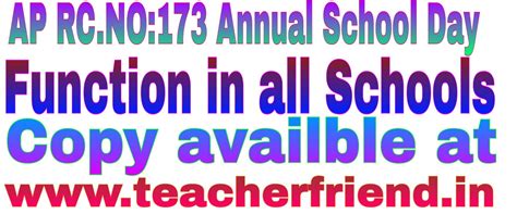 AP RC.NO:173 Conduct Annual School Day Function in all schools From 10 ...