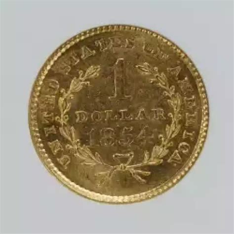 1854-PHILADELPHIA Gold Dollars Liberty Head NGC MS-62 TYPE 1 - Kearney ...