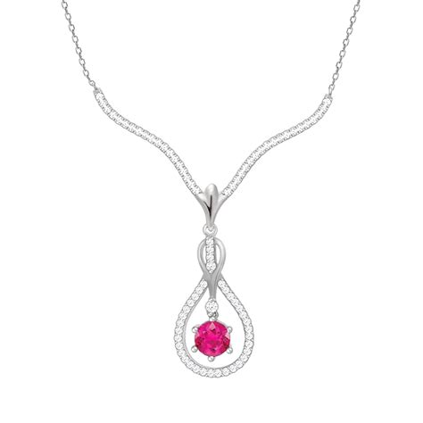 GIVA 925 Sterling Silver Zircon Shine Ruby Drop Pendant | Gifts for ...