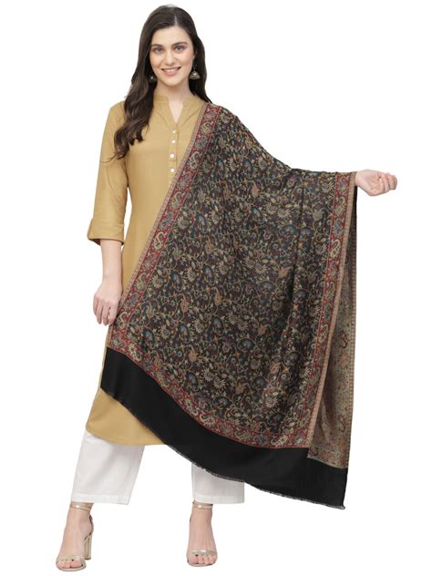 Anekaant Paisan Black & Multi Self Design Modal Stole