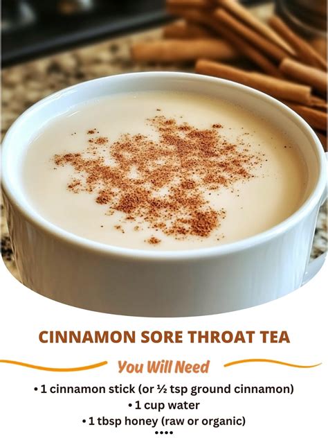 Cinnamon Sore Throat Tea: A Soothing, Healing & Comforting Drink 🫖