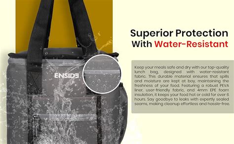 Buy ENSIDE Waterproof Lunch Bag Office Tiffin Bags for Men Women ...