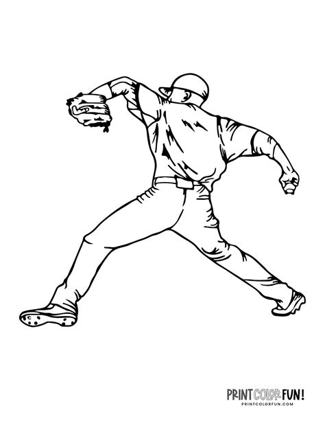 Baseball Player Coloring Pages Printable 的图像结果