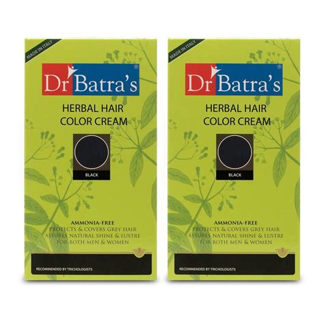 Dr Batra's Herbal Hair Color Cream with Natural Ingredients - Black
