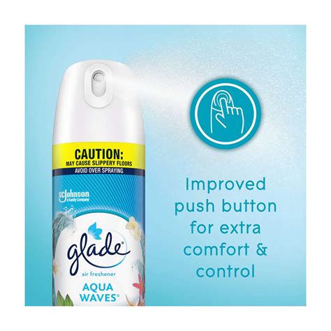 Buy Glade Aerosol Spray, Air Freshener for Home, Aqua Waves Scent, 8.3 ...