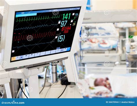 Patients Monitor in Neonatal ICU Stock Photo - Image of drip, neonatal: 34470944