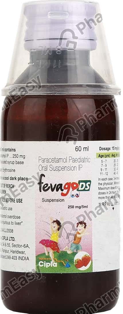 Fevago Ds 250 MG/5ML Suspension (60): Uses, Side Effects, Price, Dosage ...
