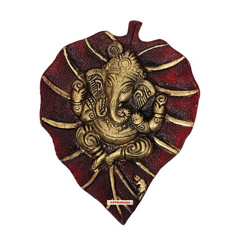 Buy ASTRODIDI Metal Lord Ganesha on Pan Patta Wall Hanging Ganesh ...