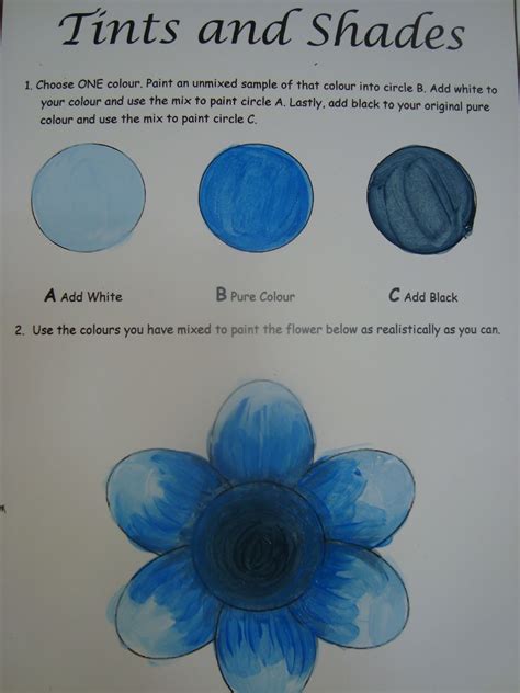 Tints and Shades Worksheet: Explore Color Variations