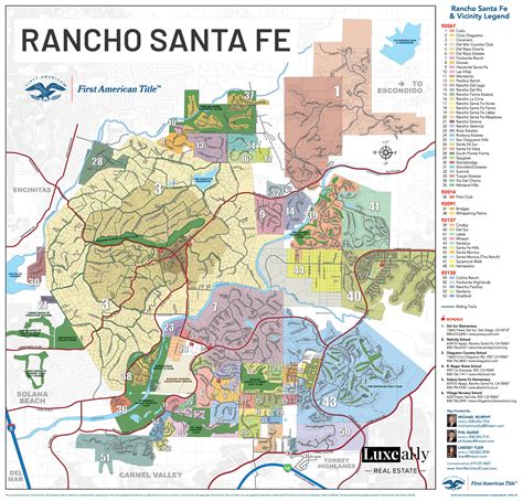 Map of Rancho Santa Fe communities and surrounding areas - LuxeAlly ...