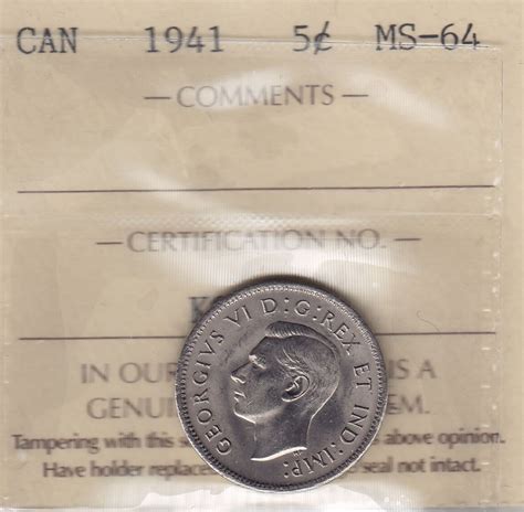 1941 Five Cents Value